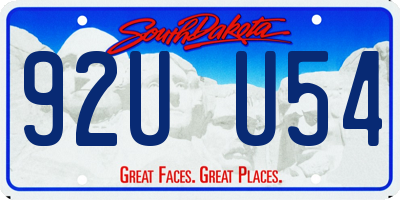 SD license plate 92UU54