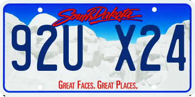 SD license plate 92UX24