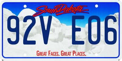 SD license plate 92VE06