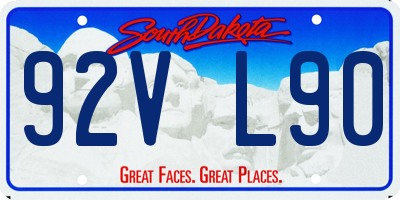 SD license plate 92VL90