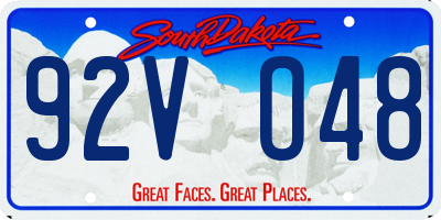 SD license plate 92VO48