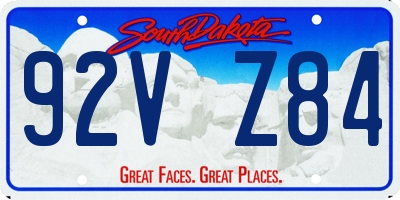 SD license plate 92VZ84