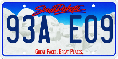 SD license plate 93AE09