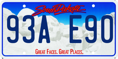 SD license plate 93AE90