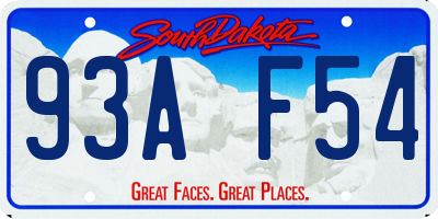 SD license plate 93AF54