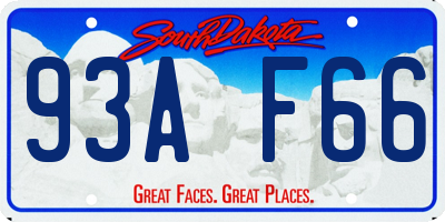 SD license plate 93AF66