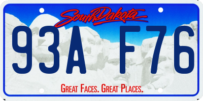 SD license plate 93AF76
