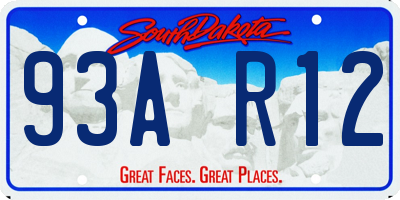 SD license plate 93AR12
