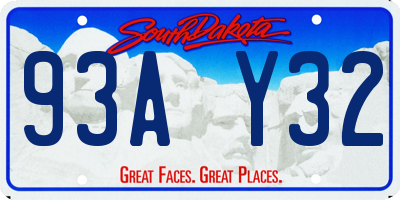 SD license plate 93AY32