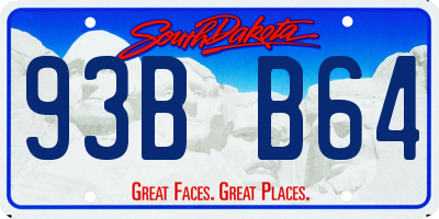 SD license plate 93BB64