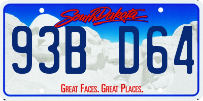 SD license plate 93BD64