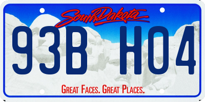 SD license plate 93BH04