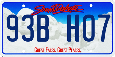 SD license plate 93BH07