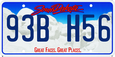 SD license plate 93BH56