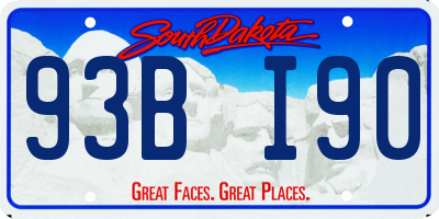 SD license plate 93BI90