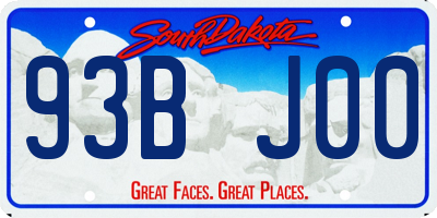 SD license plate 93BJ00