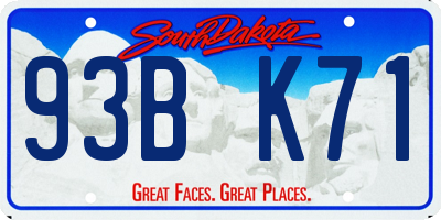 SD license plate 93BK71