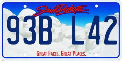 SD license plate 93BL42