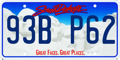 SD license plate 93BP62