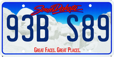 SD license plate 93BS89