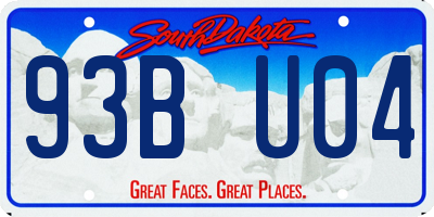 SD license plate 93BU04