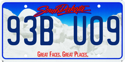 SD license plate 93BU09