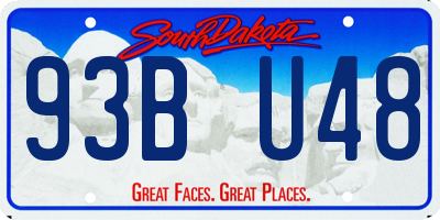 SD license plate 93BU48