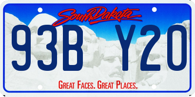 SD license plate 93BY20