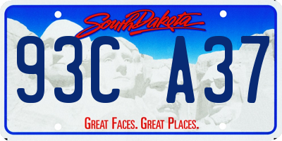 SD license plate 93CA37