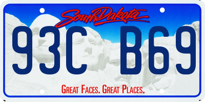 SD license plate 93CB69