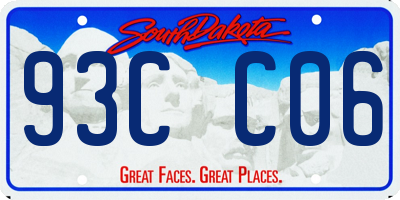 SD license plate 93CC06