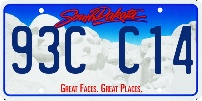 SD license plate 93CC14