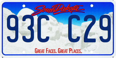 SD license plate 93CC29