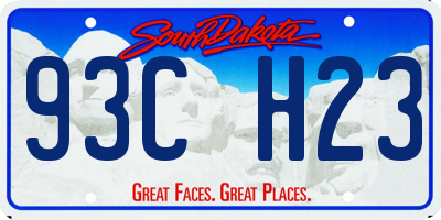 SD license plate 93CH23