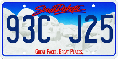 SD license plate 93CJ25