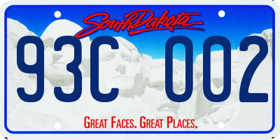 SD license plate 93CO02