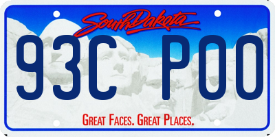 SD license plate 93CP00