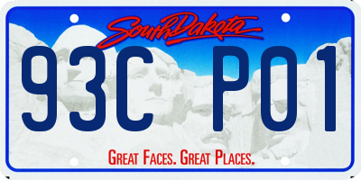 SD license plate 93CP01