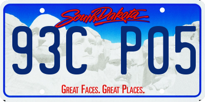 SD license plate 93CP05