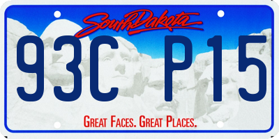 SD license plate 93CP15