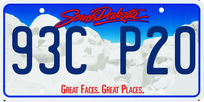 SD license plate 93CP20