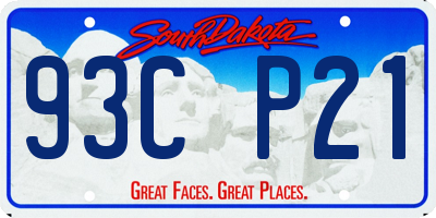 SD license plate 93CP21