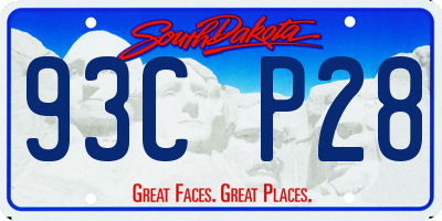 SD license plate 93CP28