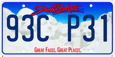 SD license plate 93CP31