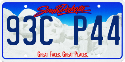 SD license plate 93CP44