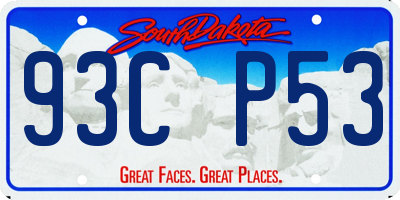 SD license plate 93CP53