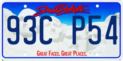 SD license plate 93CP54