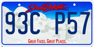 SD license plate 93CP57