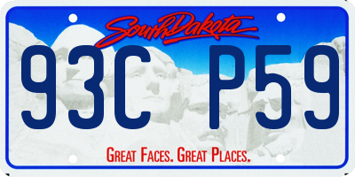 SD license plate 93CP59