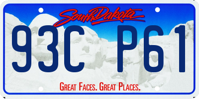 SD license plate 93CP61